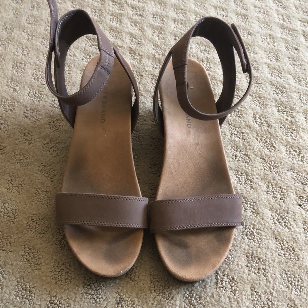 Lucky Brand wedge sandals.